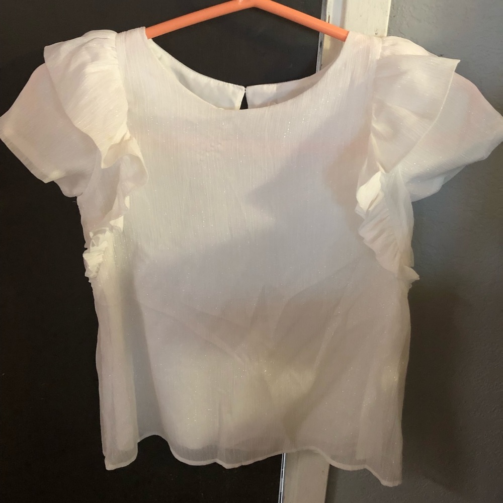 White sparkly shirt